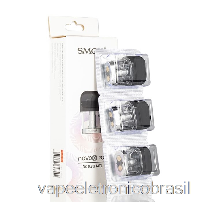 Vape Recarregável Smok Novo X Pods De Substituição 0.8ohm Meshed Pods